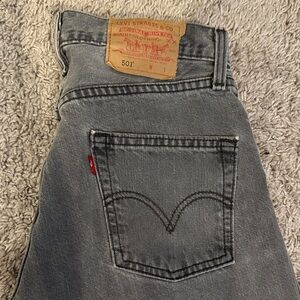 Levi's Gray Denim 501 Classic Back-Pocket Jeans